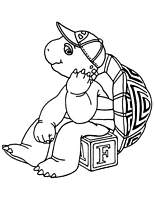 coloriage Franklin reflechit